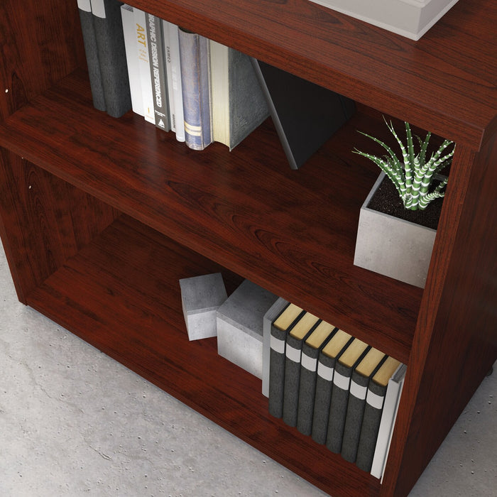 Affirm 29.53\" Commercial Grade 2-Shelf Bookcase - Classic Cherry