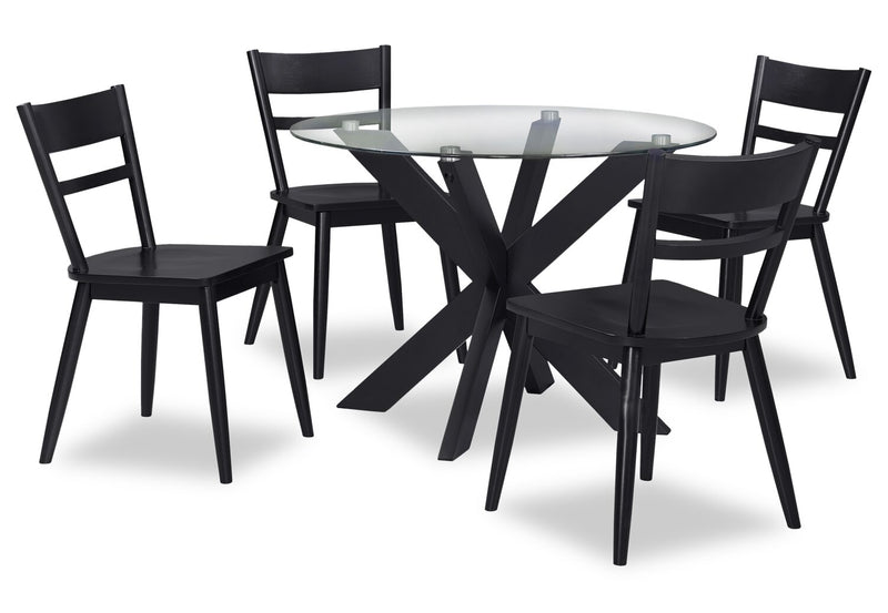 Remi Ladderback Dining Chair - Black