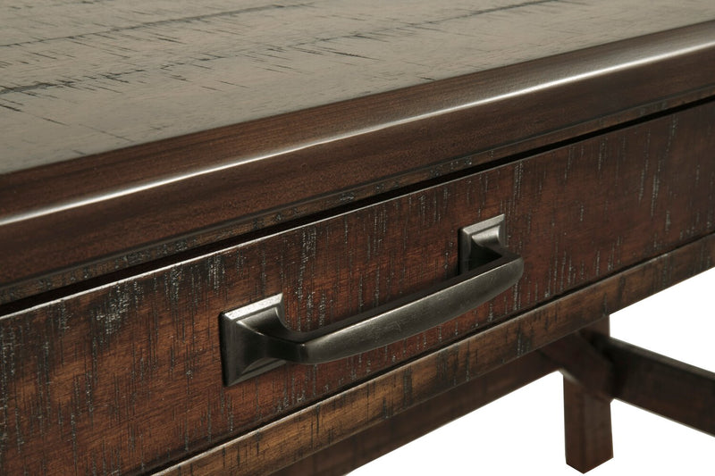Baldridge 60\" Office Desk with 2-Drawers - Rustic Brown