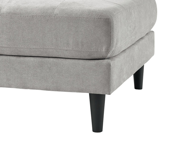 Metro 2-Piece Left-Facing Fabric Sectional with Chaise and Tufted Seat Cushions - Neutral