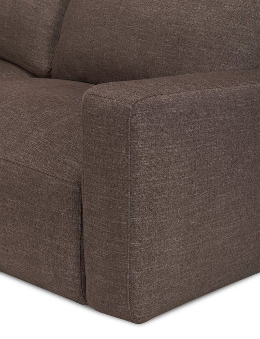 Lotus 4-Piece Chenille Modular Sectional - Coffee