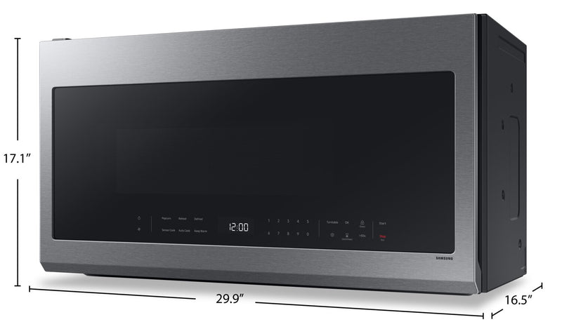 Samsung 2.1 Cu. Ft. Over-the-Range Microwave with SmartThings Cooking - ME21DG6300SRAC