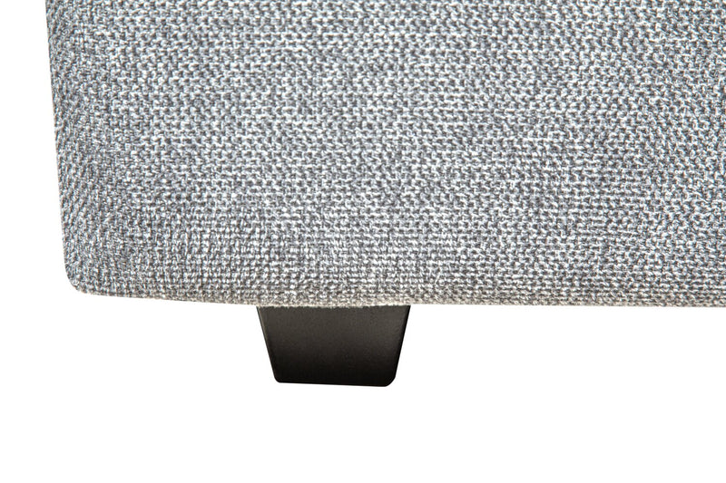 Scott Living Evolve Modular 39.5\" Linen-Look Fabric Storage Ottoman with Feather Down Cushion - Grey 