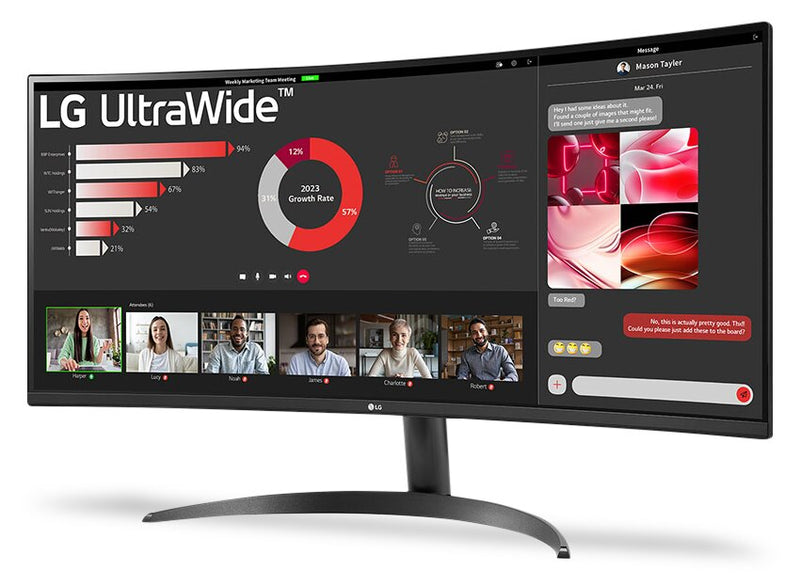 LG 34\" UltraWide™ QHD Curved Monitor with FreeSync™