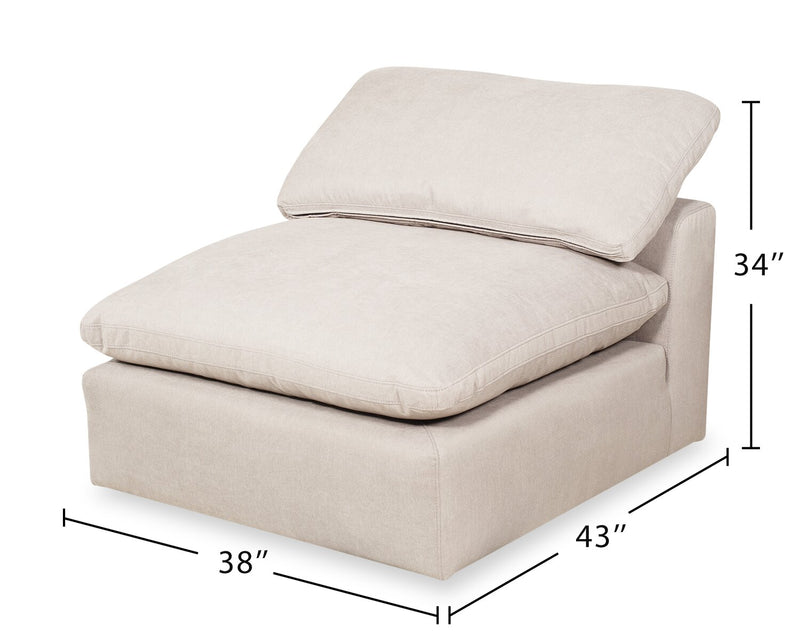 Eclipse Linen-Look Fabric Modular Corner Chair - Linen