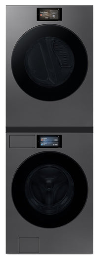 Samsung Bespoke 6.1 Cu. Ft. Front Load Washer and 7.6 Cu. Ft. Electric Dryer – Dark Steel 