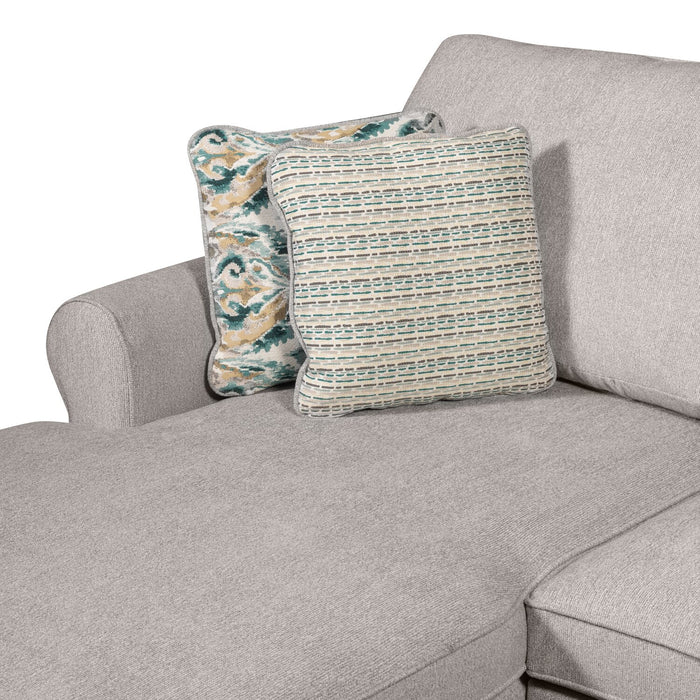 Scott Living Haven 3-Piece Right-Facing Chenille Fabric Cuddler Sleeper Sectional with Storage Chaise - Grey