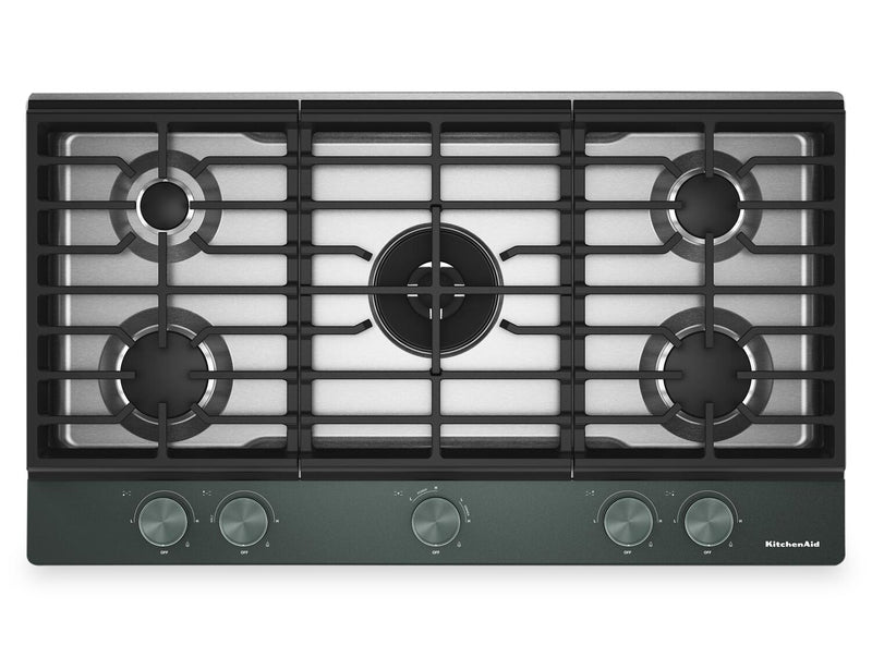 KitchenAid Gas-on-Metal Cooktop with Integrated Wok Grate – Juniper - KCGK736SJP