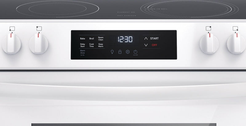 Frigidaire 5.3 Cu. Ft. Electric Range With EvenTemp™ Element and Five-Element Cooktop - White - FCFE… 