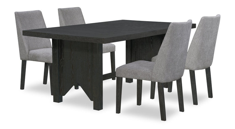 Emery 5-Piece Dining Set - Charcoal