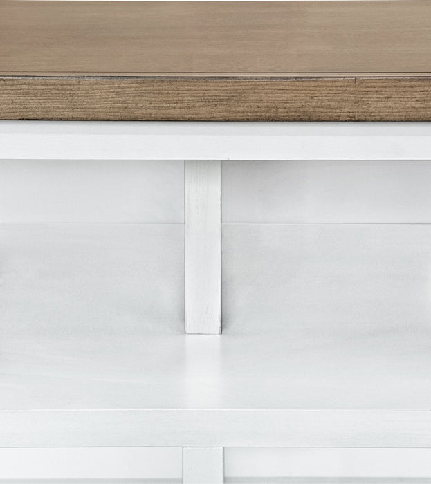 Wilder 68\" Modern TV Stand with Storage and Cable Management for TVs up to 100\" – Brown and White