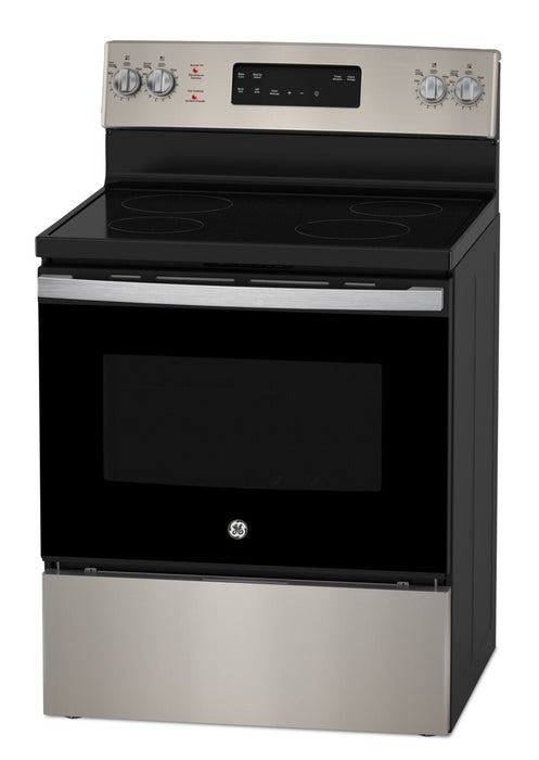 GE 5 Cu. Ft. Electric Range with Self Clean and 4 Burners - Slate - JCB630ETES 