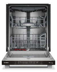 Bosch 500 Series 24'' 44 dBA Built-In Dishwasher Anti-Fingerprint Brushed Steel - SHX65DM5N 