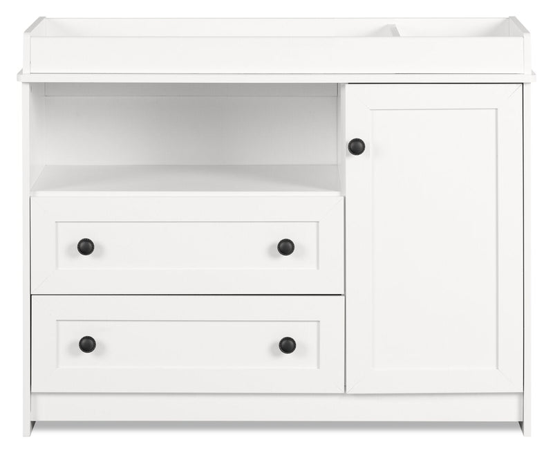 Zoe Baby Change Table with Storage Drawers - White 