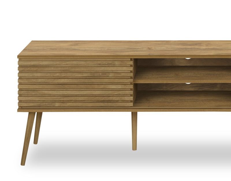 Gemma 72\" Rustic TV Stand with Storage and Cable Management for TV's up to 80\"- Brown