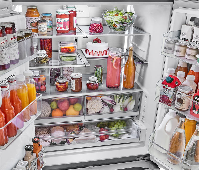 LG 36\" 26 Cu. Ft. French-Door Counter-Depth MAX™ Refrigerator - Smudge Proof Stainless Steel - LRYKC… 