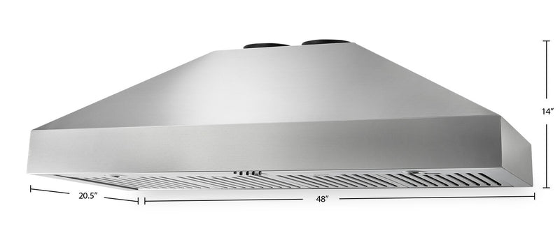 Thor Kitchen 48\" Professional Wall-Mount Pyramid Range Hood - TRH48P 