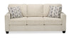 Made in Canada Lennox 83\" Chenille Fabric Sofa with Reversible Cushions and Accent Pillows - Taupe