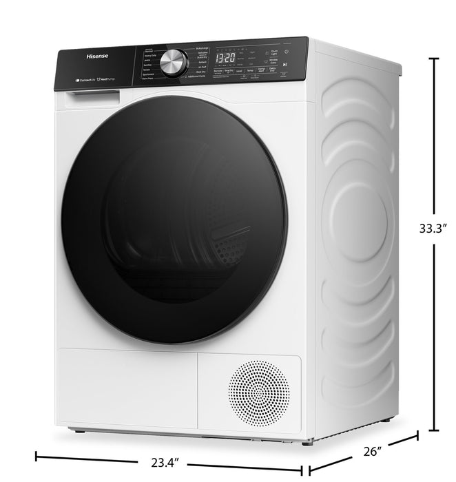 Hisense 24\" 4.5 Cu. Ft. Front Load Dryer with Ventless Heat Pump Technology - White - DH5S452BW