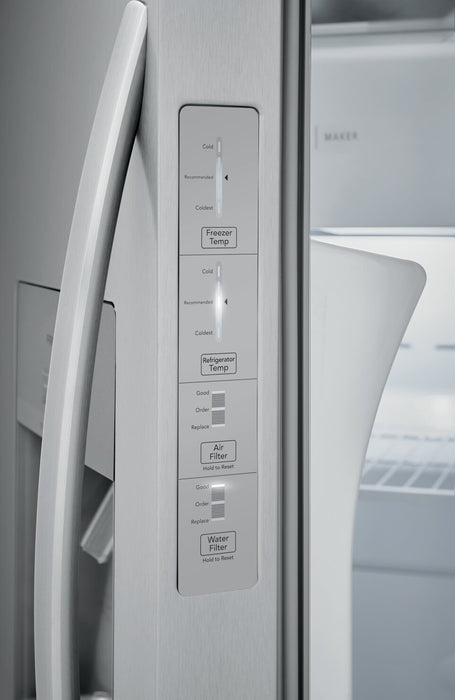 Frigidaire 36\" 25.6 Cu. Ft. Standard-Depth Side-by-Side Refrigerator - Stainless Steel - FRSS2623A… 