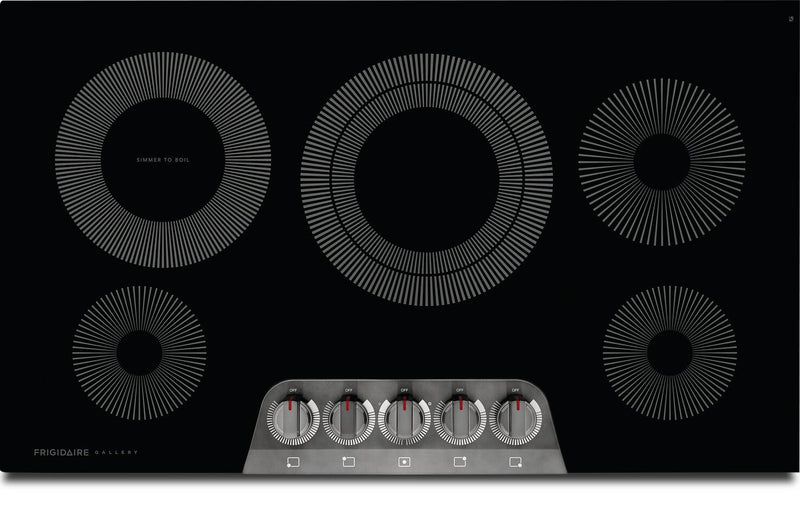 Frigidaire Gallery 36\" 5-Element Electric Cooktop - Black Stainless Steel\t - GCCE3670AD 