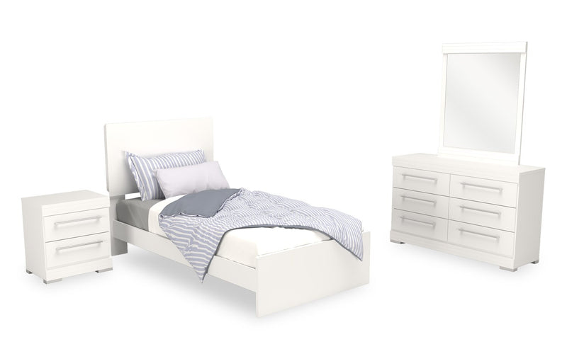 Riley 6-Piece Twin Bedroom Set - White