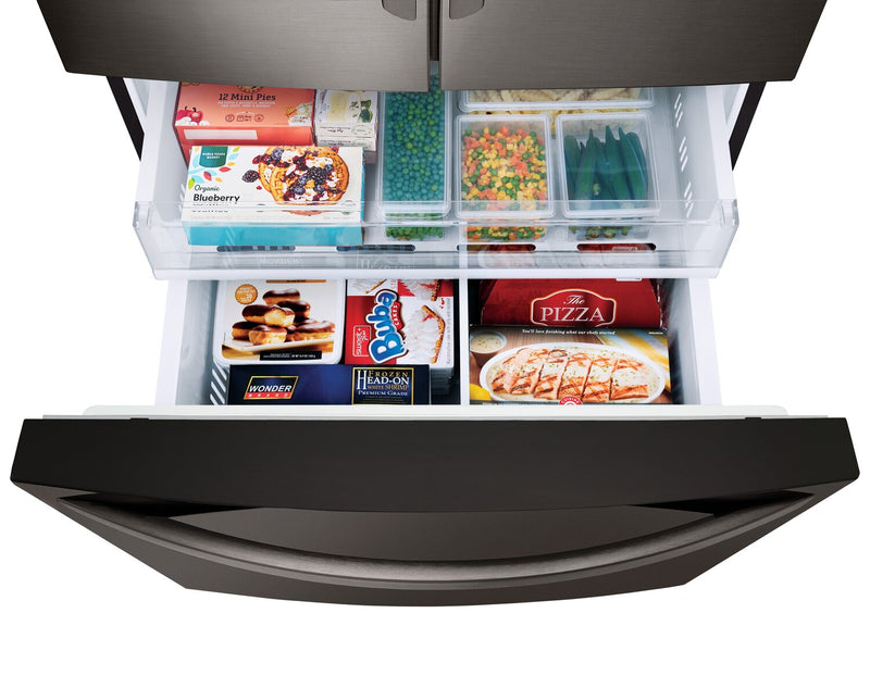 LG 36\" 28 Cu. Ft. French-Door Refrigerator - Smudge Proof Black Stainless Steel - LRFS28XBD 