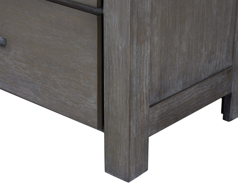Koda Bedroom 6-Drawer Dresser, 60\"W x 36\"H, Acacia Wood - Grey 