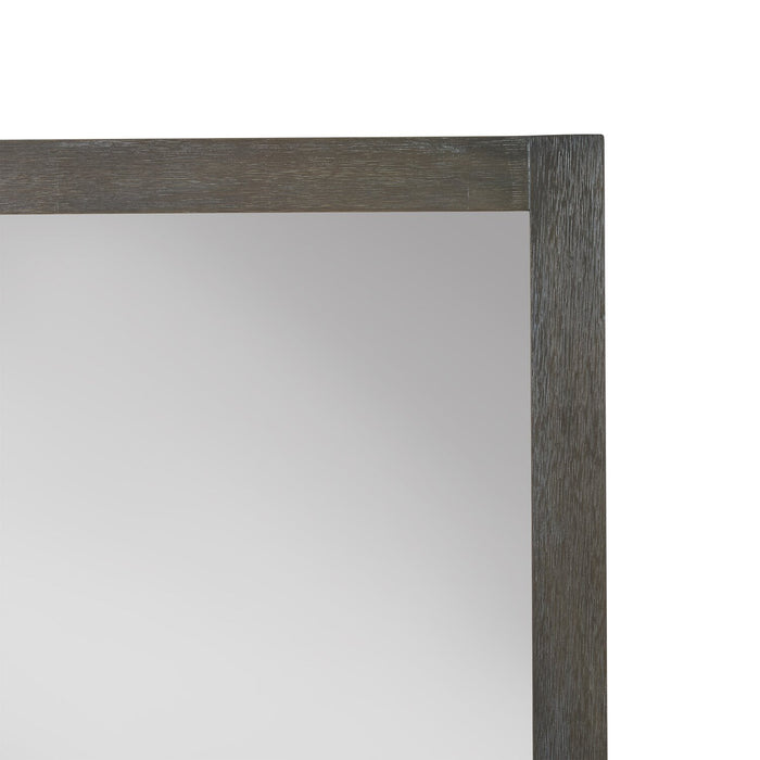 Koda Bedroom Dresser Mirror, Pine Wood - Grey 