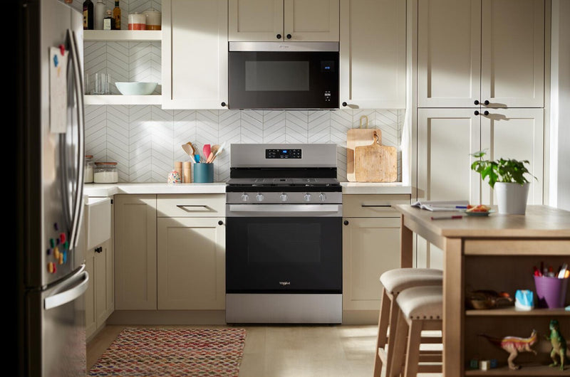Whirlpool 30\" 5.0 Cu. Ft. Gas Range with Air Cooking – Black - WFGS4530SB