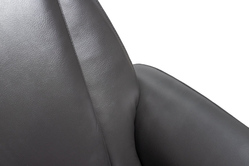 Vega Leath-Aire® Swivel Reclining Chair and Footrest - Grey