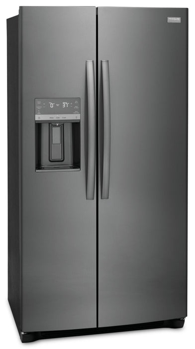 Frigidaire Gallery 36.1\" 22.3 Cu. Ft. Counter-Depth Side-by-Side Refrigerator - Smudge-Proof® Black … 