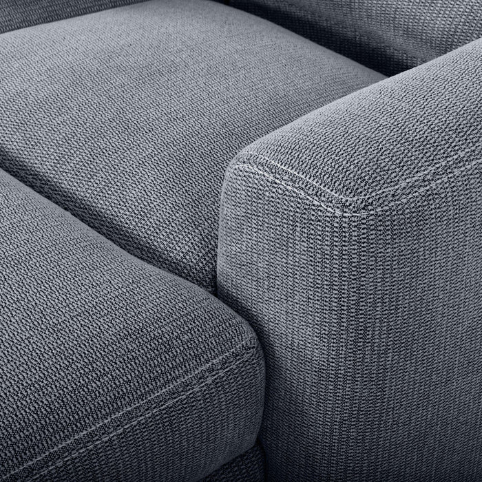 Meadow 2-Piece Right-Facing Charcoal Grey Chenille Fabric Power Reclining Sectional with Storage Chaise