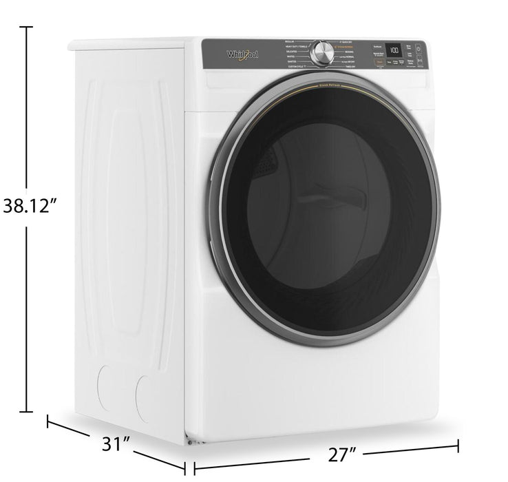 Whirlpool 7.4 Cu. Ft. Smart Gas Dryer with Steam - WGD6720RW