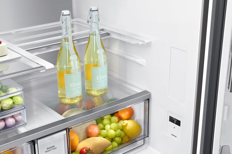 Samsung Bespoke 23 Cu. Ft. Counter-Depth 4-Door Flex™ Refrigerator with Beverage Centre™ - RF23DG9600SRAC