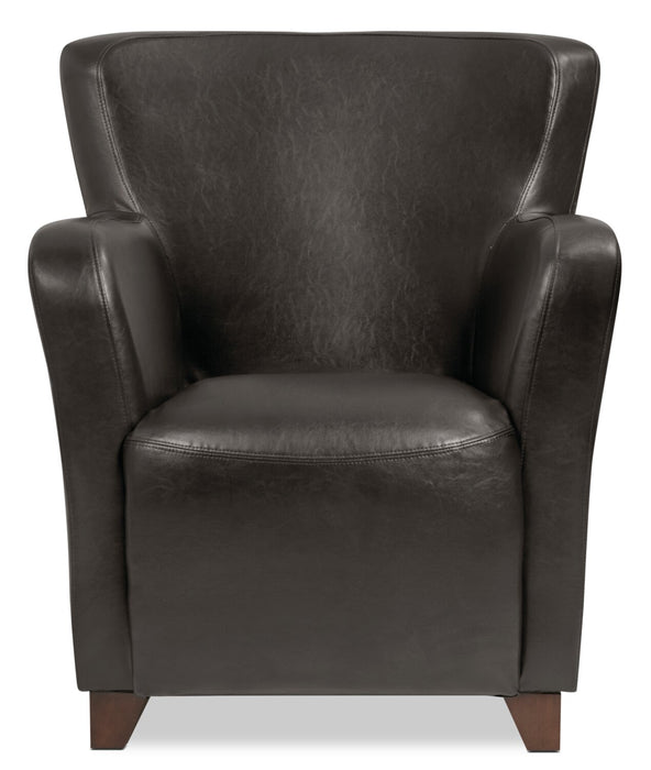 Zello Faux Leather Accent Chair - Brown
