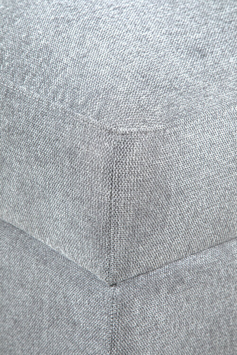 Scott Living Evolve Modular 39.5\" Linen-Look Fabric Storage Ottoman with Feather Down Cushion - Grey 