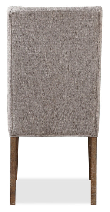 Cedar Dining Chair with Polyester Fabric, Pine Wood - Beige 