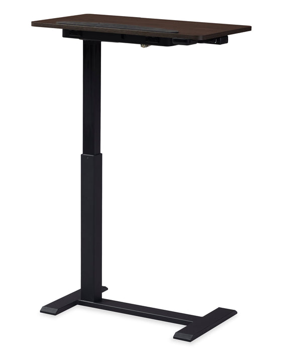 Aaron 26.77\" Height-Adjustable Office Desk with a Lift Top - Walnut