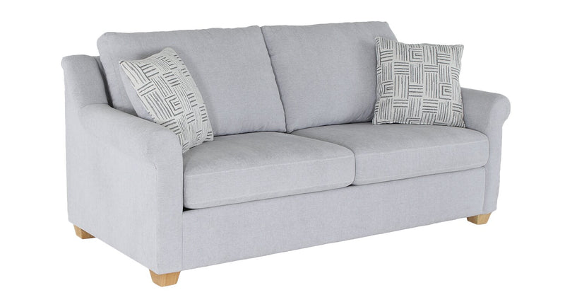 Finesse 81\" Contemporary Chenille Fabric Sofa - Heather Grey