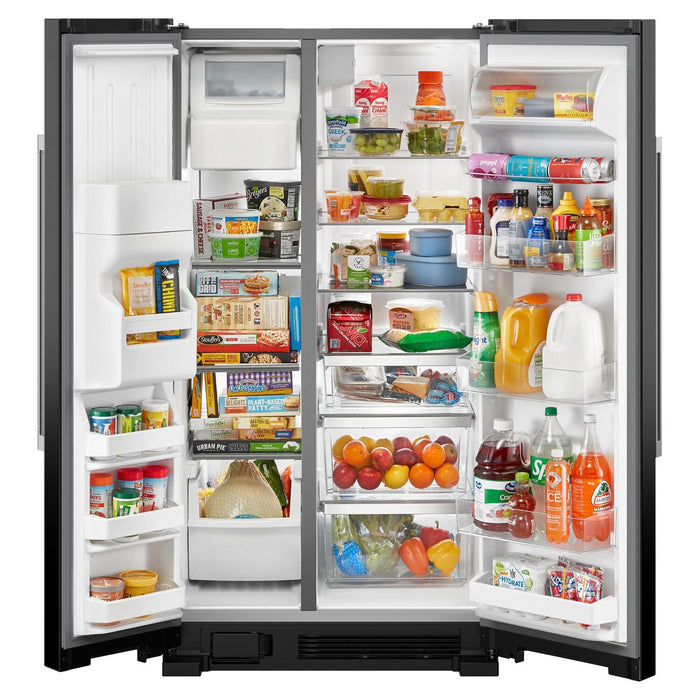 Maytag 36\" 25 Cu. Ft. Side-by-Side Refrigerator - Black - MRSF4036PB