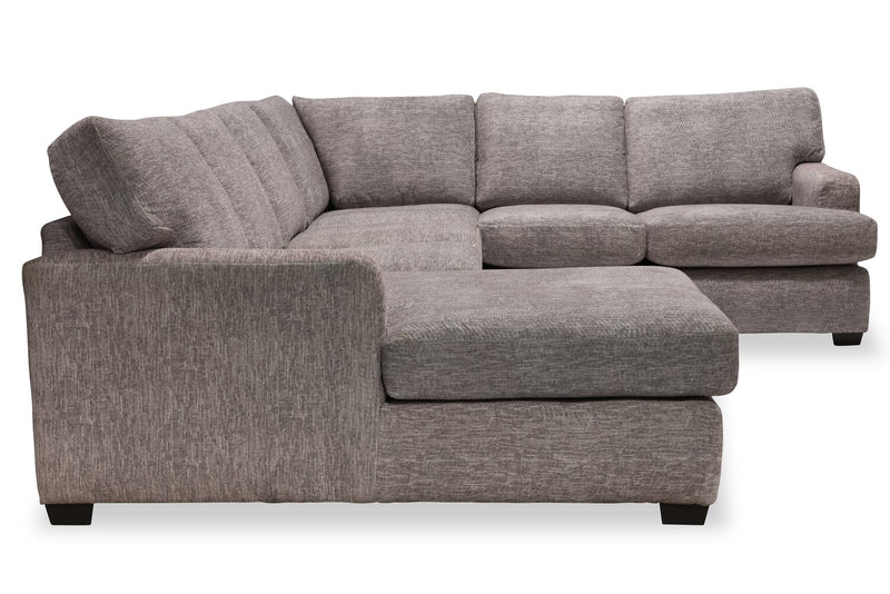 Luxe 3-Piece Left-Facing Sectional - Zaftig Dove