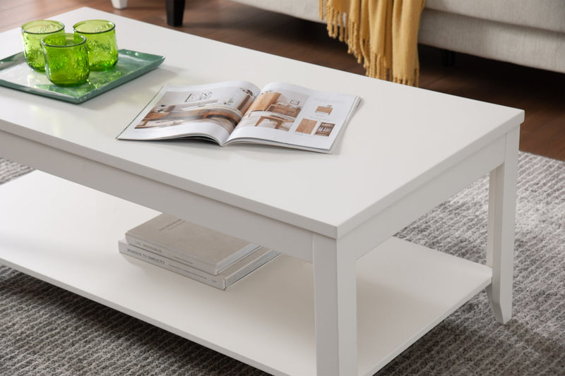 Aspen 47.3\" Traditional 3-Pack Coffee + 2 End Tables - White