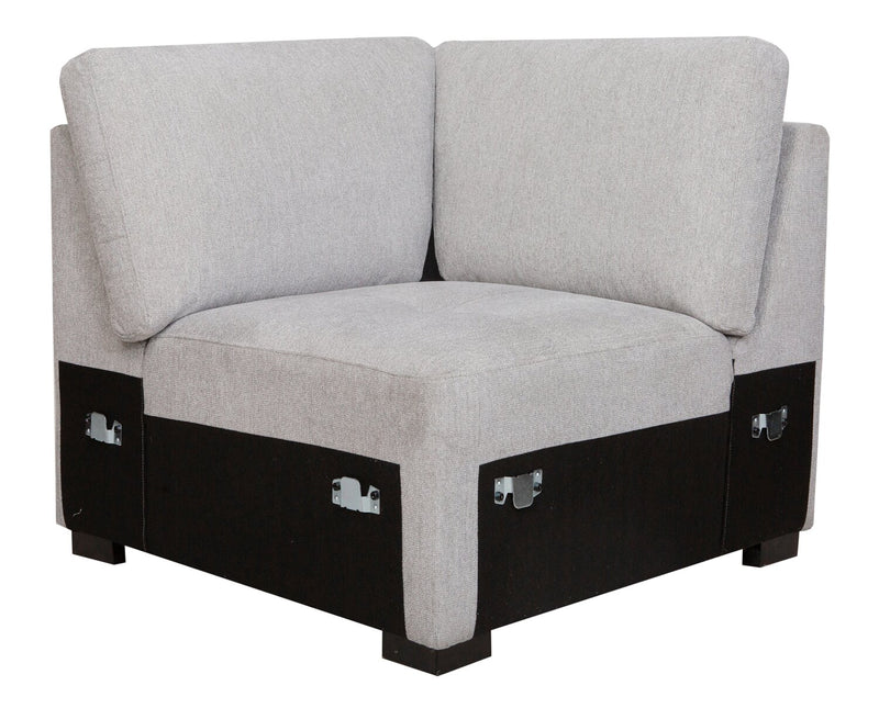 Vault 6-Piece Right-Facing Sectional with Sofa Bed Loveseat, Three Storage Chairs and Storage Chaise - Grey
