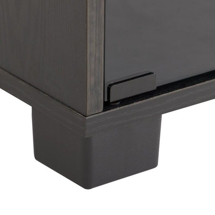 Augustus 84\" Modern TV Stand with Storage and Cable Management for TVs up to 90\"- Black