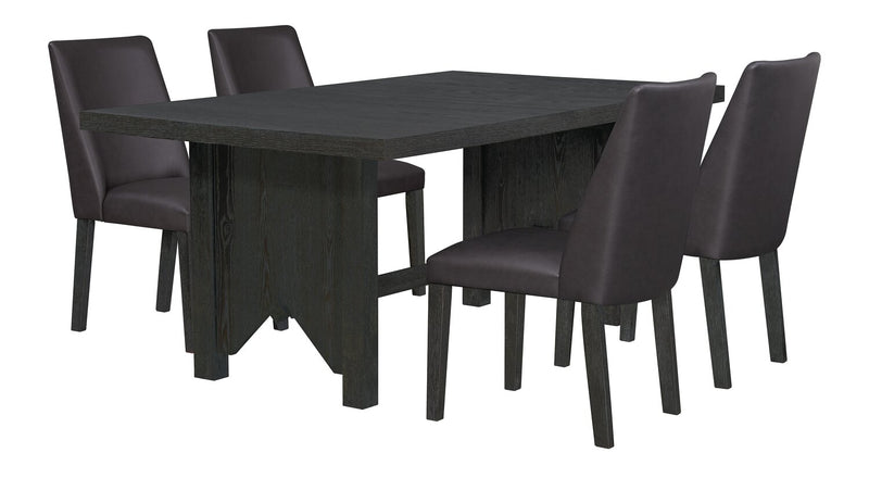 Emery Vegan Leather Dining Chair - Brown