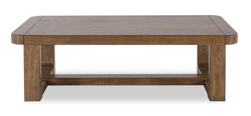 Gideon 56” Solid Wood Country-Style Coffee Table - Brown
