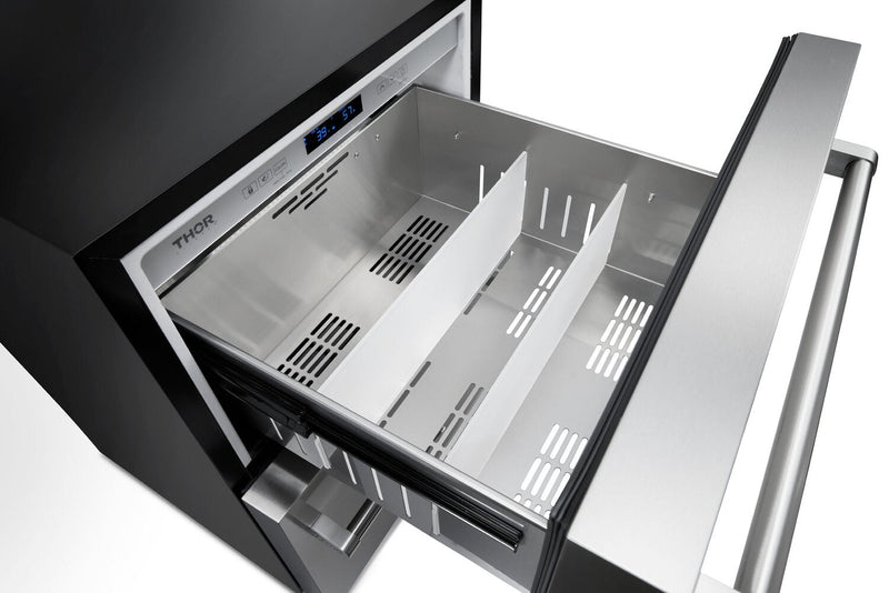 Thor 24\" 5.4 Cu. Ft. 2 Drawer  Refrigerator - Stainless Steel - TRF24U 