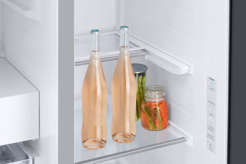 Samsung 36\" 22.6 Cu. Ft. Side-by-Side with Beverage Centre Refrigerator - White Glass - RS23CB760012… 