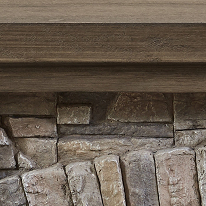 Montana 43.5” Rustic Electric Fireplace - Grey Stone